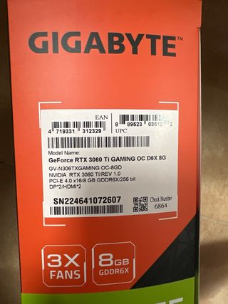 Gigabyte RTX 3060 Ti OC 8GB 