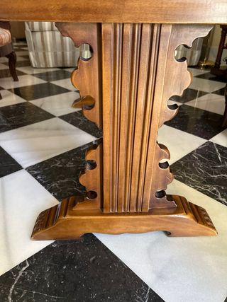 Mesa y sillón escritorio VALENTI marrón cuero