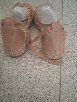 Sandalias verano beige-rosa