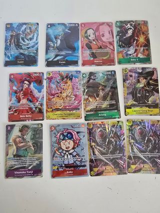 Cartas One Piece AA y SEC (12 cartas)