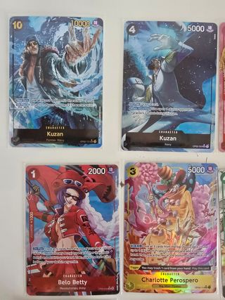 Cartas One Piece AA y SEC (12 cartas)