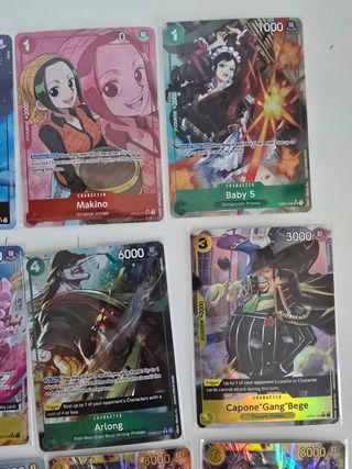 Cartas One Piece AA y SEC (12 cartas)