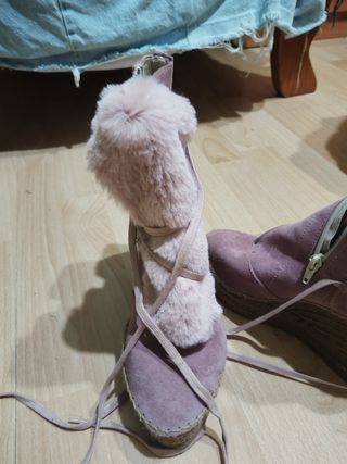 Botines rosa plataforma