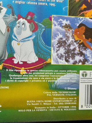 VHS Disney - Pocahontas (Classici)
