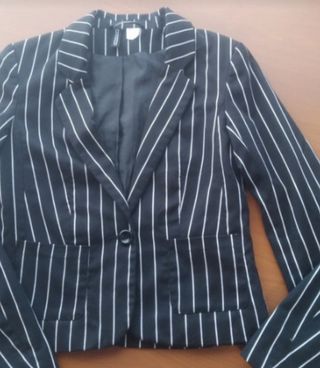Blazer rayas blancas y negras