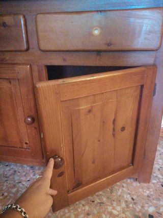 Mueble madera 2 cajones