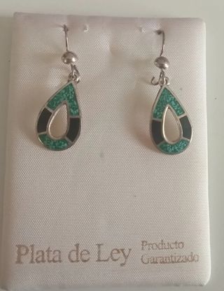 Pendientes Plata Ley 925 turquesa