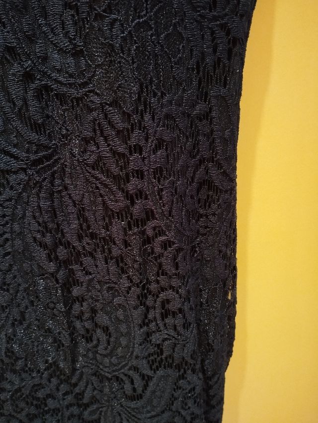 Vestido gala negro encaje