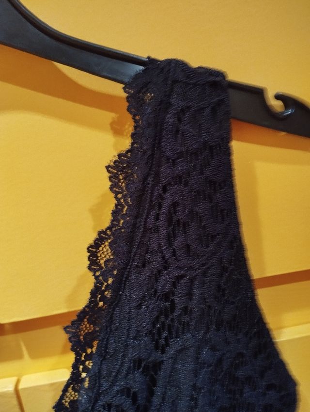 Vestido gala negro encaje