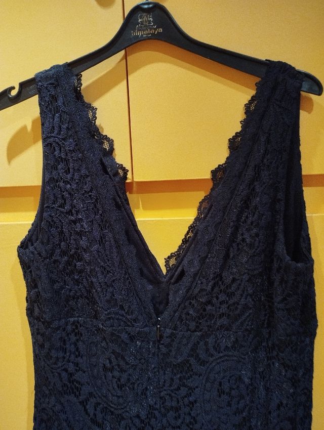 Vestido gala negro encaje