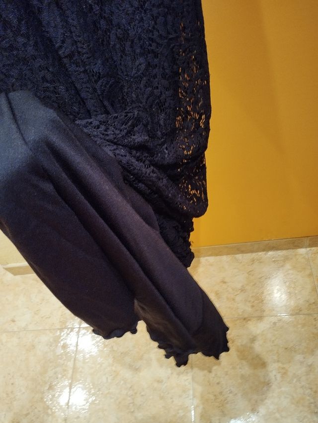 Vestido gala negro encaje