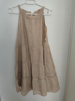 Vestido beige niña - Tirantes