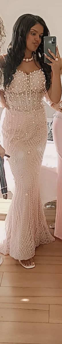 Vestido fiesta-boda rosa