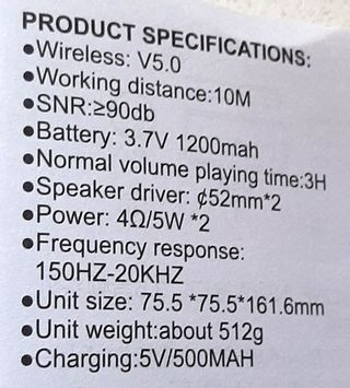 Altavoz Bluetooth T&G Rojo 5W