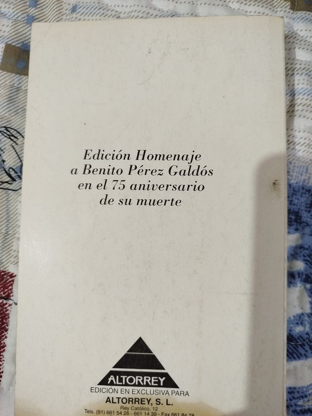 Libro siete de Julio. De Benito Pérez Galdós.