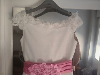 Vestido  blanco de comunión niña 10 años