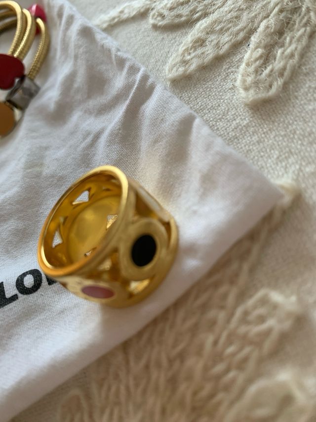 Bimba y Lola - Pulsera y anillo dorados