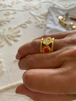 Bimba y Lola - Pulsera y anillo dorados