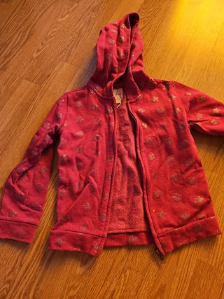Sudadera niña rosa con purpurina