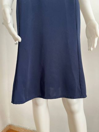Vestido Blanco vintage azul - Talla S