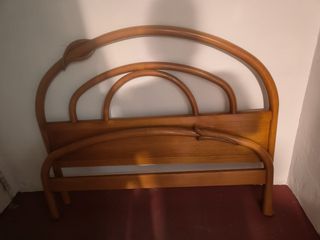 Cabecero y piecero cama 135cm madera