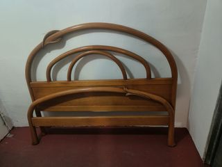 Cabecero y piecero cama 135cm madera