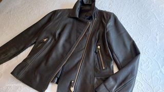 Cazadora Massimo Dutti Piel Negra
