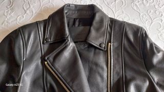 Cazadora Massimo Dutti Piel Negra