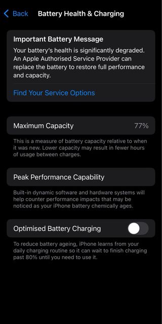 iPhone 13 Azul 128GB - Salud batería 77%. Con caja