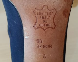 Zapatos mujer tacón azul marino 37