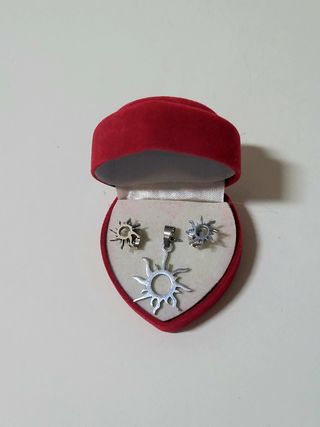 Conjunto Sol - Colgante y Pendientes