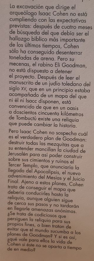 Novela negra La conspiración del templo-P Harris
