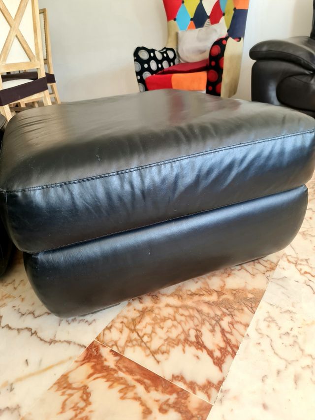 Reposapiés piel negra - 2 uds