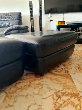 Reposapiés piel negra - 2 uds