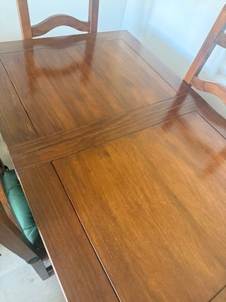 Mesa comedor madera maciza 4 sillas