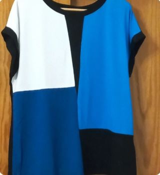 Jersey tricolor manga caida