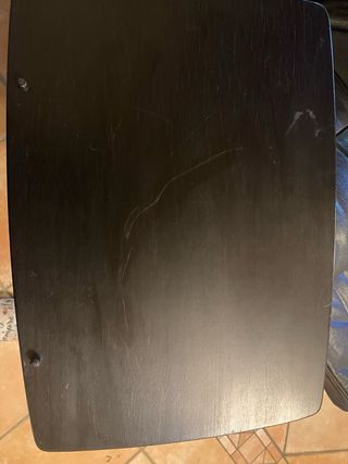 Butaca Stressless negra de pell + reposapeus