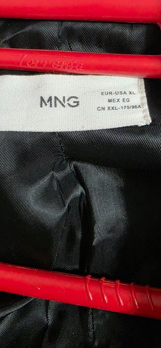 Abrigo Mango blanco y negro