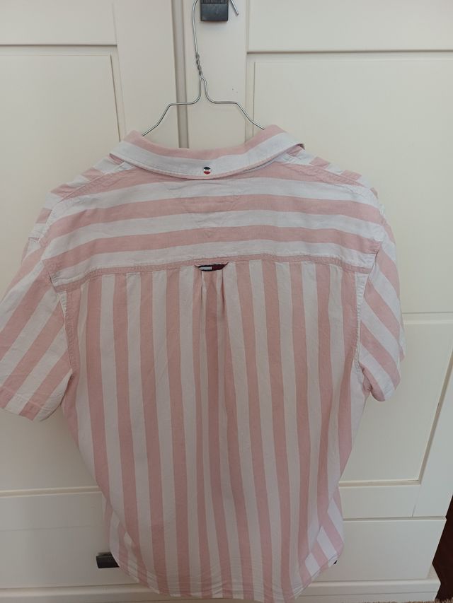 Camisa Tommy Jeans L - Rayas Rosa