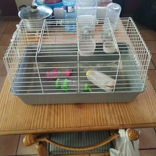 Jaula roedores - Gris y Blanca PRECIO NEGOCIABLE