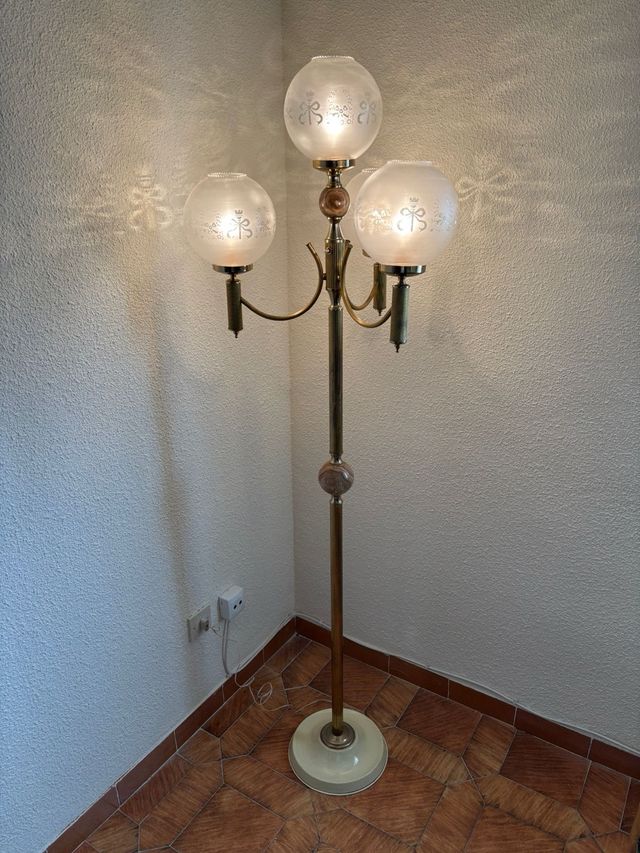 Lámpara pie 4 luces vintage