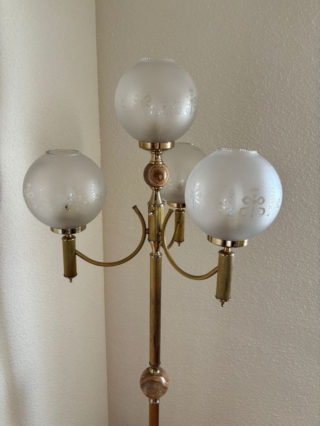 Lámpara pie 4 luces vintage