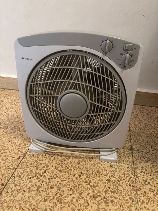 Ventilador Home blanco y gris