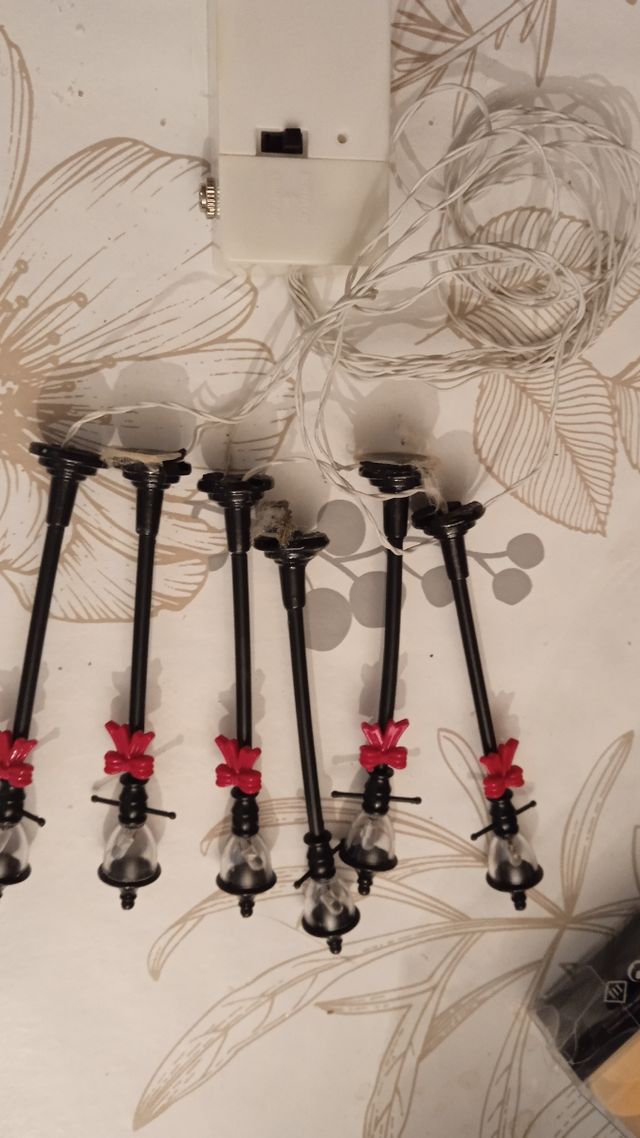 4 Farolas LED miniatura Navidad