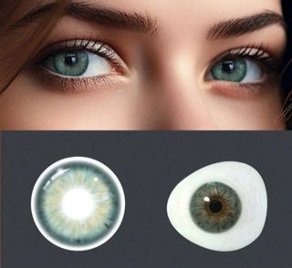Lentillas azules y verdes