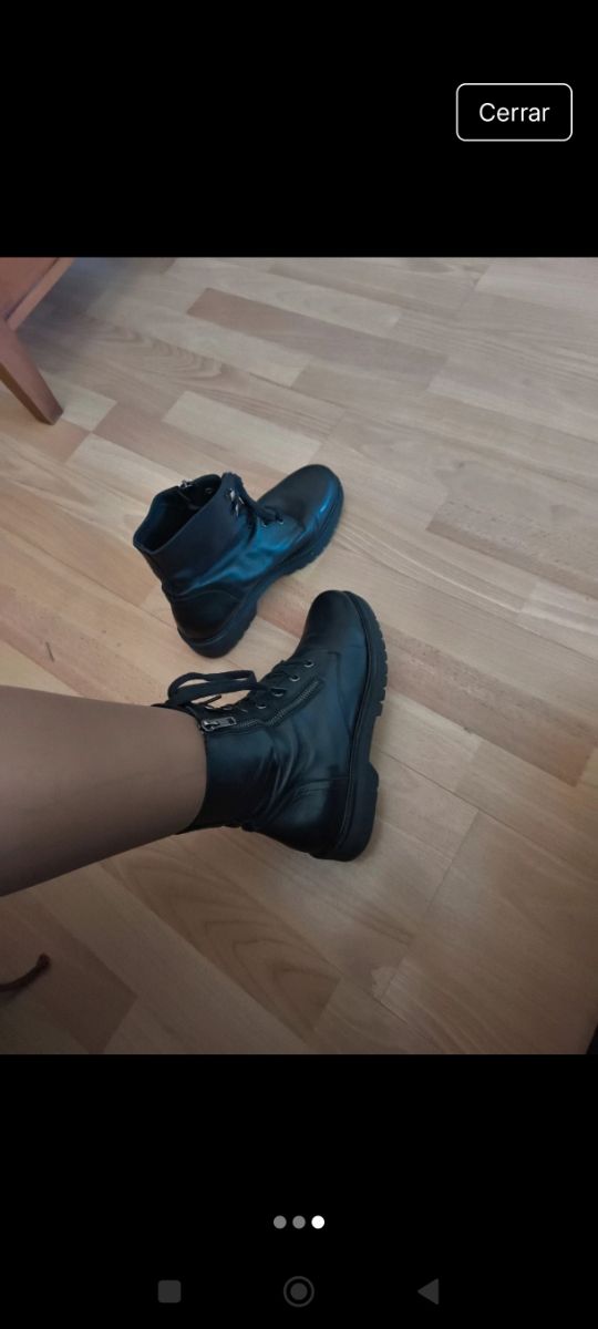 Botas militares negras mujer