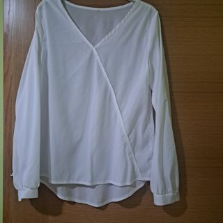 Blusa blanca manga larga