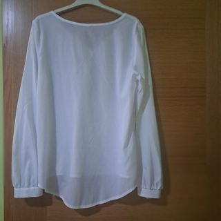 Blusa blanca manga larga