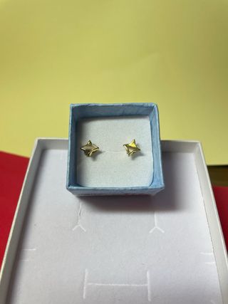 Pendientes Estrella Plata dorada