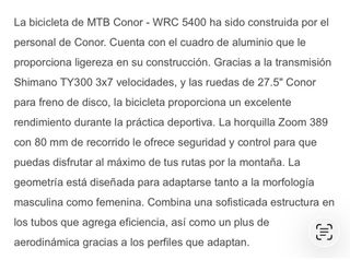 Bicicleta Conor 5400 montaña